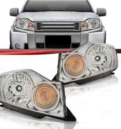 Farol Ecosport 2008 2009 2010 2011 2012 Máscara Cromada